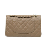 Chanel Double Flap Medium Dark Beige GHW - (MICROCHIP)