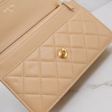 Chanel Wallet on Chain (WOC) Beige Pearl Crush - (MICROCHIP)