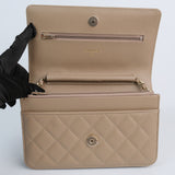 Chanel Wallet On Chain Dark Beige