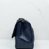 Chanel Mini Square Chevron Navy Blue