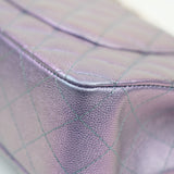 Chanel Double Flap Medium Iridescent Purple - (MICROCHIP)