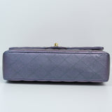 Chanel Double Flap Medium Iridescent Purple - (MICROCHIP)