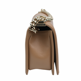 Chanel Chevron Le Boy Dark Beige LGHW - (MICROCHIP)