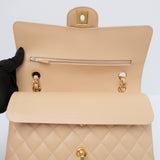 Chanel Double Flap Medium Beige Claire GHW - (MICROCHIP)
