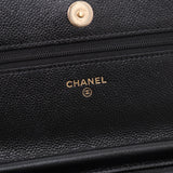 Chanel Seasonal WOC Black Caviar GHW - (MICROCHIP)