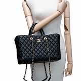 Chanel Coco Handle Tote Bag Black Caviar GHW - s26
