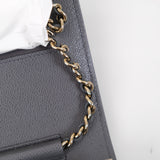 Chanel Wallet On Chain (WOC) Dark Gray - (Chip; 2024)