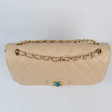 Chanel Beige Double Flap Jumbo Beige Clair -s17