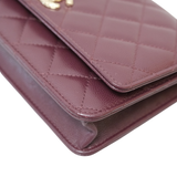 HOLD | Chanel WOC Burgundy Seasonal GHW - (MICROCHIP)