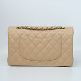 Chanel Double Flap Medium Beige Claire GHW - (MICROCHIP)