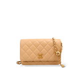 Chanel Wallet on Chain (WOC) Beige Pearl Crush - (MICROCHIP)