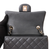 Chanel Mini Rectangle Iridescent Black GHW -s25