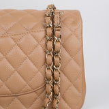 Chanel Double Flap Medium Dark Beige - s25