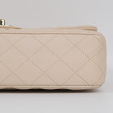 Chanel Double Flap Medium Cream -s29