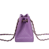 Chanel Purple 23S Mini Bucket Bag GHW - (MICROCHIP)