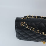 Chanel Double Flap Jumbo Black Ghw -s16