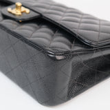 Chanel Double Flap Medium Black Caviar GHW -s9