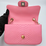 HOLD | Chanel Mini Rectangle Python Pink GHW