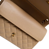 Chanel Double Flap Jumbo Beige GHW - (MICROCHIP)