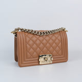 Chanel Le Boy Caramel Small - (MICROCHIP)