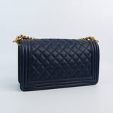 Chanel Le Boy Old Medium Blue -s27