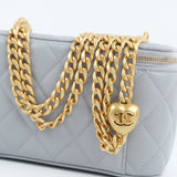 Chanel Vanity Caviar Light Gray Sweetheart Crush