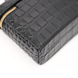 Chanel Slim Vanity Croc Black GHW