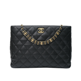 HOLD | Chanel Coco First Tote Caviar Black GHW - (MICROCHIP)