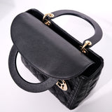 HOLD | Lady Dior Medium Noir Soft Caviar GHW