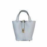 Hermes Picotin 18 Blue Pale GHW - Z