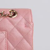 HOLD | Chanel Double Flap Medium Pink Iridescent -s27