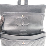 Chanel Double Flap Medium Black SHW - s11