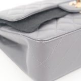 HOLD | Chanel Double Flap Small Dark Gray - (MICROCHIP)