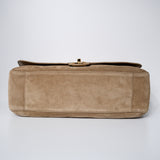 Chanel 26s Suede Dark Beige Maxi Flap GHW - (BRANDNEW)