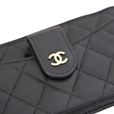 Chanel Medium Zippy Wallet Caviar Black