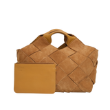Loewe Suede Woven Basket Bag