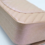 Chanel Double Flap Medium Chevron Iridescent Beige SHW - s24