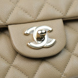 Chanel Double Flap Medium Dark Beige GHW - (BRANDNEW)