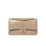 Chanel Double Flap Medium Iridescent Python GHW