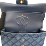 HOLD | Chanel Double Flap Medium Denim GHW