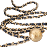 Chanel Mini Square Blue Pearl Crush GHW - s29
