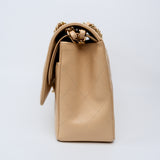 Chanel Double Flap Beige Jumbo - (MICROCHIP)