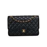 Chanel Double Flap Jumbo Black GHW -s24