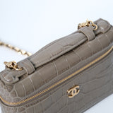 Chanel Slim Vanity Croc GHW - (BRAND NEW)
