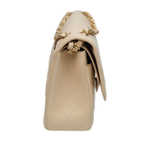 Chanel Double Flap Jumbo Beige Claire GHW - s14