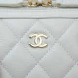 Chanel Mini Bowling Bag White GHW - (BRANDNEW)