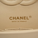 Chanel Double Flap Medium Beige Claire GHW - (MICROCHIP)