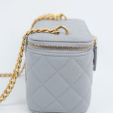 Chanel Vanity Caviar Light Gray Sweetheart Crush