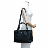 Chanel Executive Cerf Tote Black SHW - s16