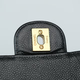 Chanel Vintage Flap Black Caviar GHW - s7